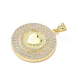 Brass Micro Pave Cubic Zirconia Pendants&nbsp;KK-H539-17A-06