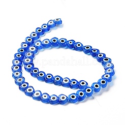 Handmade Evil Eye Lampwork Beads Strands&nbsp;LAMP-F023-B12