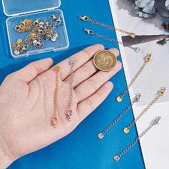 20Pcs 2 Colors 304 Stainless Steel Chain Extender&nbsp;STAS-UN0060-91