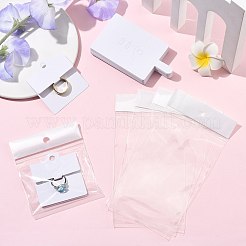 50Pcs Rectangle Foldable Paper Jewelry Display Cards for Rings&nbsp;CDIS-FS0001-31A