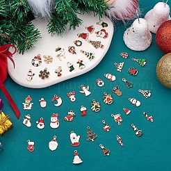 50Pcs Christmas Alloy Enamel Pendants&nbsp;JX265A
