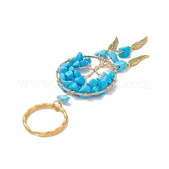 Woven Net/Web with Wing Pendant Keychain&nbsp;KEYC-JKC00481-04