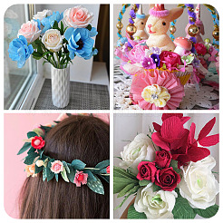 4 Rolls 4 Colors Crepe Paper Rolls&nbsp;DIY-TA0013-18B