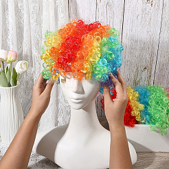6Pcs 6 Styles Afro Wig Cap for Halloween&nbsp;DIY-WR0005-37