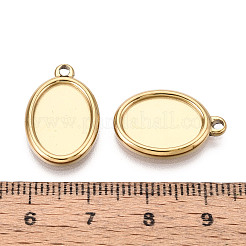 304 Stainless Steel Pendant Cabochon Settings&nbsp;STAS-T067-68G