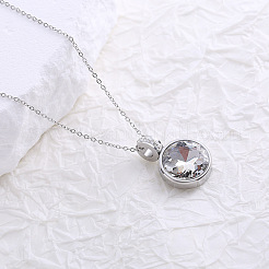 Amie Lunbi Double Ring Zircon Minimalist Fashion Collar Necklace Unisex Trendy Jewelry&nbsp;UI2197