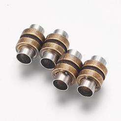 304 Stainless Steel Magnetic Clasps with Glue-in Ends&nbsp;STAS-F124-02