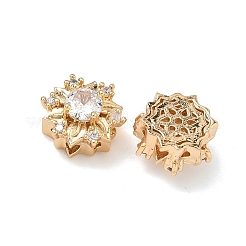 Brass Pave Cubic Zirconia Multi-Strands Links&nbsp;KK-B172-19G-01