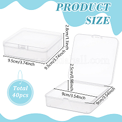 40Pcs Plastic Bead Containers with Hinged Lid&nbsp;CON-BC0008-04