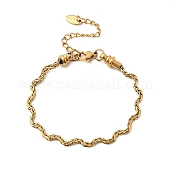 304 Stainless Steel Singapore Chains Bracelets for Women&nbsp;BJEW-A158-02I-G