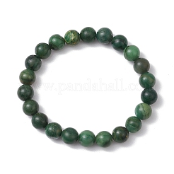 Round Natural African Jade Beads Stretch Bracelets for Women&nbsp;BJEW-JB11404