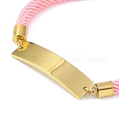 Ion Plating(IP) 304 Stainless Steel ID Bracelets for Women&nbsp;BJEW-K254-20G-03
