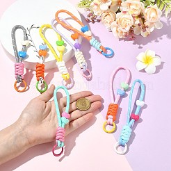 8Pcs 8 Styles Colorful Heart-Shaped Polyester Knot Pendant Decorations&nbsp;ST-CJ0028-14