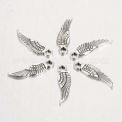 Tibetan Style Alloy Wing Charms&nbsp;LS-TIBEP-3344-AS-RS