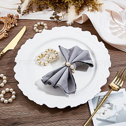 Plastic Imitation Pearl & Rhinestone Napkin Rings&nbsp;AJEW-WH0434-75