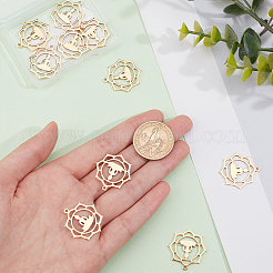 10Pcs Chakra 304 Stainless Steel Pendants&nbsp;STAS-BBC0001-24