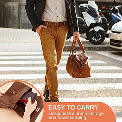 Portable PU Leather Single Watch Pouch Storage Bags&nbsp;ABAG-WH0048-20A