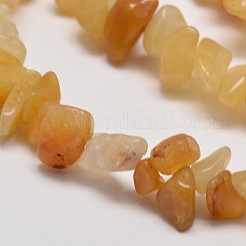 Natural Yellow Aventurine Chip Beads Strands&nbsp;X-G-L269-36