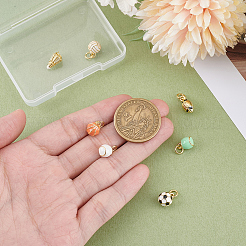 8Pcs 8 Styles Brass Enamel Pendants&nbsp;KK-BBC0023-88