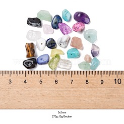 270G 18 Style Natural & Synthetic Gemstone and Shell Chip Beads&nbsp;G-FS0001-25