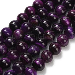 Natural Tiger Eye Beads Strands&nbsp;G-B133-A02-10mm-01