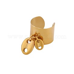 Coffee Bean Adjustable 304 Stainless Steel Cuff Open Rings&nbsp;FS-WGEB754-02