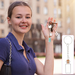 20Pcs Glass Bottle Keychain&nbsp;KEYC-UN00025