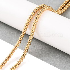 Electroplated Synthetic Non-magnetic Hematite Beads Strands&nbsp;G-H027-C01-02