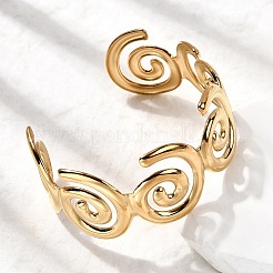 304 Stainless Steel Cuff Bangles for Women&nbsp;BJEW-K237-27G