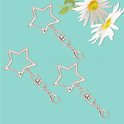40Pcs Zinc Alloy Spring Gate Rings. Star&nbsp;KEYC-SP0001-43