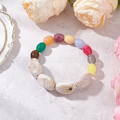 3Pcs 3 Colors Acrylic Beaded Stretch Bracelets for Women&nbsp;BJEW-JB12166