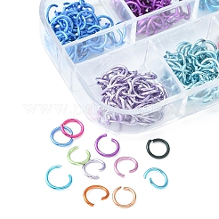 600Pcs 12 Colors Aluminum Wire Open Jump Ring Sets&nbsp;DIY-FS0004-14