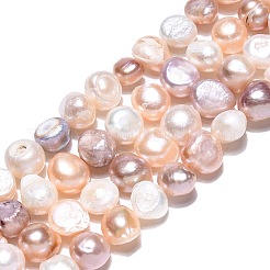 Natural Cultured Freshwater Pearl Beads Strands&nbsp;X-PEAR-N014-08E-01