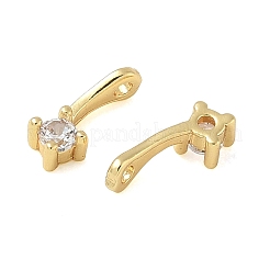 Brass Pave Clear Cubic Zirconia Charms&nbsp;CU-CBA9FFD-11G-07