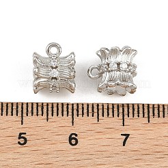 Brass Micro Pave Clear Cubic Zirconia Tube Bails&nbsp;CU-CBA6A75-23P