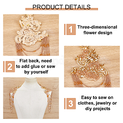 1Pair Rhinestone Sewing Ornaments&nbsp;DIY-NB0014-65A
