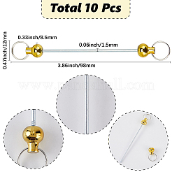 10Pcs Alloy Beadable Keychain Bar for Jewelry Making DIY Crafts&nbsp;FIND-SC0014-33B