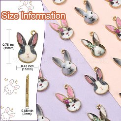 40Pcs 4 Styles Alloy Enamel Pendants&nbsp;ENAM-CJ0004-05