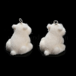 Flocky Opaque Resin Pendants&nbsp;RESI-I335-01P-08