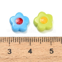 10Pcs Two Tone Opaque Acrylic Beads&nbsp;AL-CBA5AB7-04