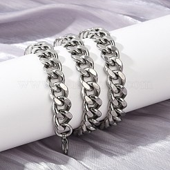 304 Stainless Steel Cuban Link Chain Necklaces for Men&nbsp;NJEW-D301-01P