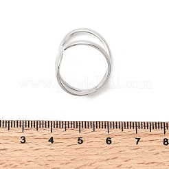 5Pcs 304 Stainless Steel Open Cuff Rings for Women&nbsp;RJEW-K313-07P