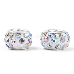 Polymer Clay Rhinestone European Beads&nbsp;CPDL-T001-05