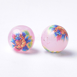 Printed & Spray Painted Imitation Jade Glass Beads&nbsp;GLAA-S047-05A-01