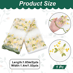 Flower Pattern Polyester Lace Fabic&nbsp;DIY-WH0061-021B