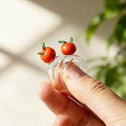 Handmade Lampwork Fruit Finger Rings for Women&nbsp;WGA7362-01