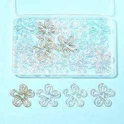 20Pcs 5 Colors Plated UV Acrylic Beads&nbsp;TACR-FS0001-66