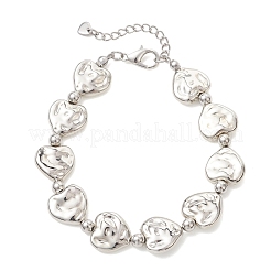 Heart CCB Plastic Beaded Bracelets&nbsp;BJEW-JB13008-02