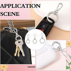 9Pcs 3 Style Alloy Spring Gate Rings&nbsp;KEYC-ME00015
