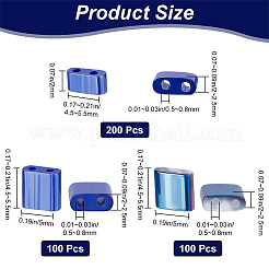 400Pcs 3 Style 2-Hole Glass Seed Beads&nbsp;SEED-CN0001-23